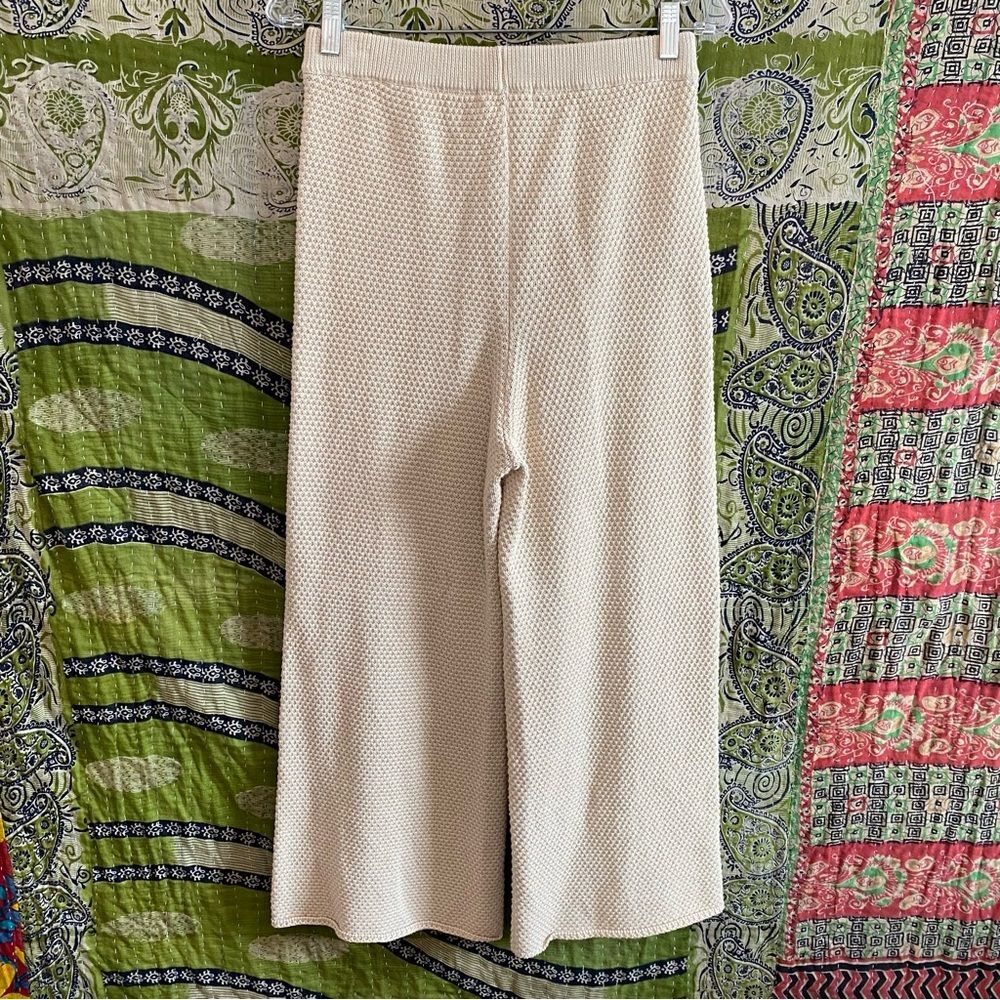 Free People Beach Oatmeal Hailey Sweater/ Pants Waffle Knit Set Size Small - Picture 11 of 16